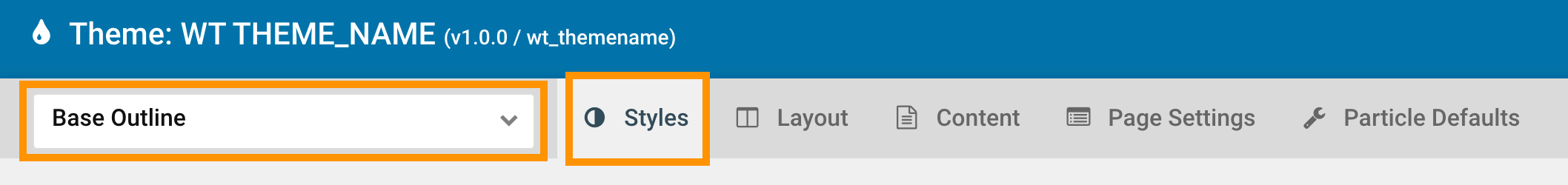 outline select home page