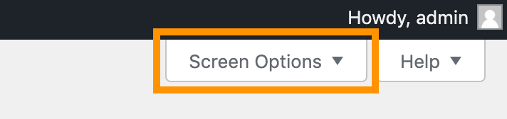 login menu screen options