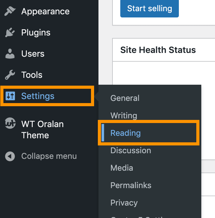 settings reading