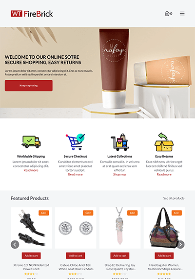 WT FireBrick - WordPress eCommerce Theme for WooCommerce