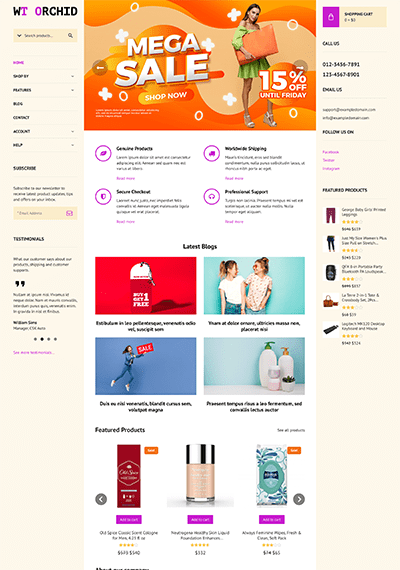 WT Orchid - WordPress eCommerce Theme for WooCommerce