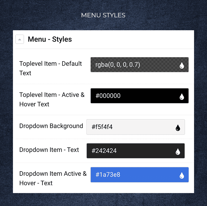 Menu Styles